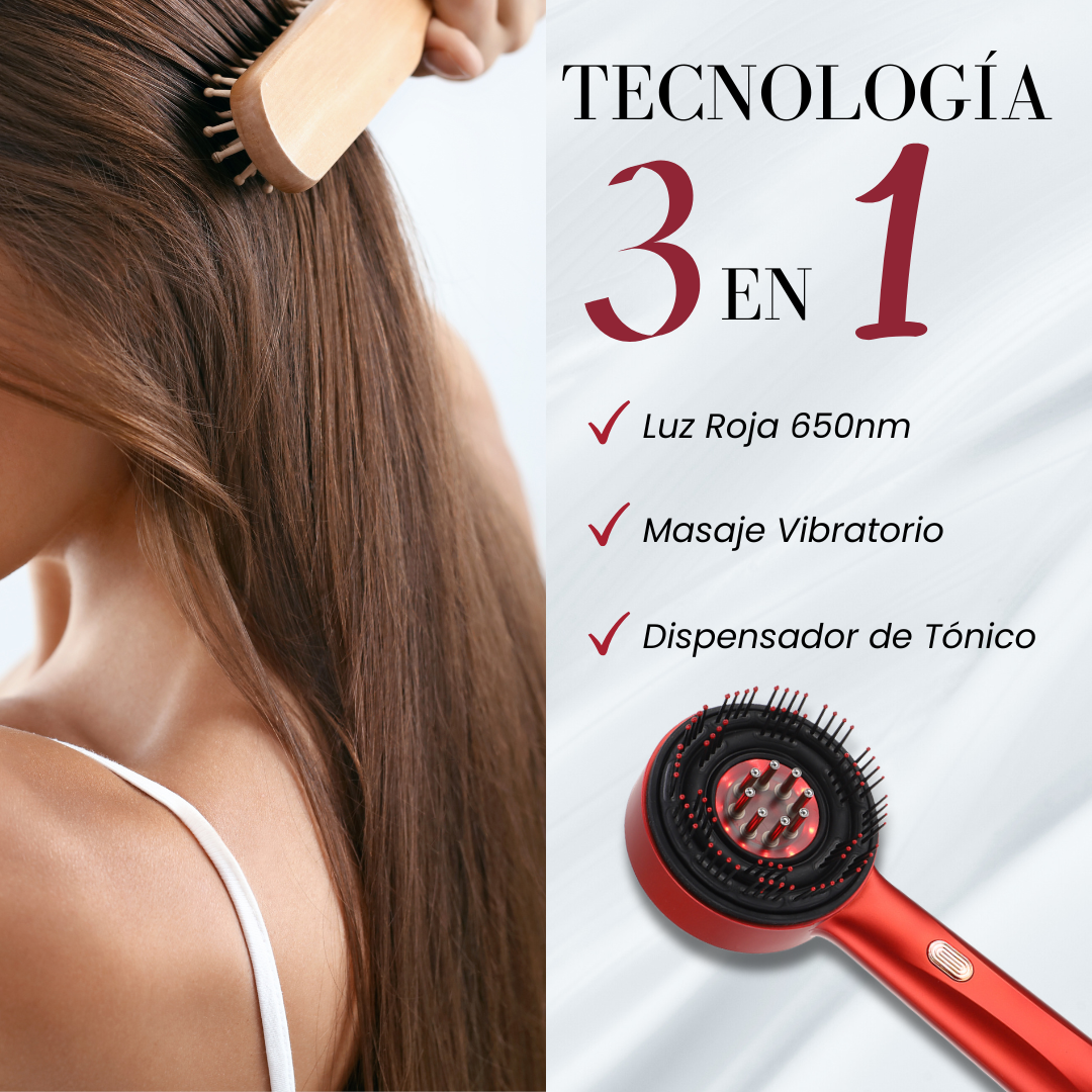 LuminiHair Pro: Cepillo de Fototerapia y Regeneración Capilar